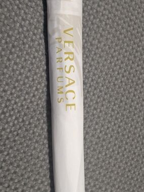 Authentic Versace Parfums Vintage White & Gold Medusa Umbrella